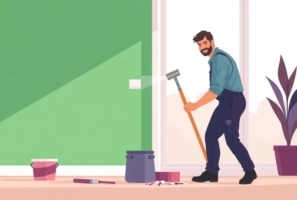 Intérieur rénové après travaux de peinture à Digne-les-Bains
